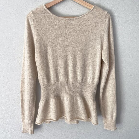 White + Warren Cream Crew Neck Sweater - Picture 2 of 14